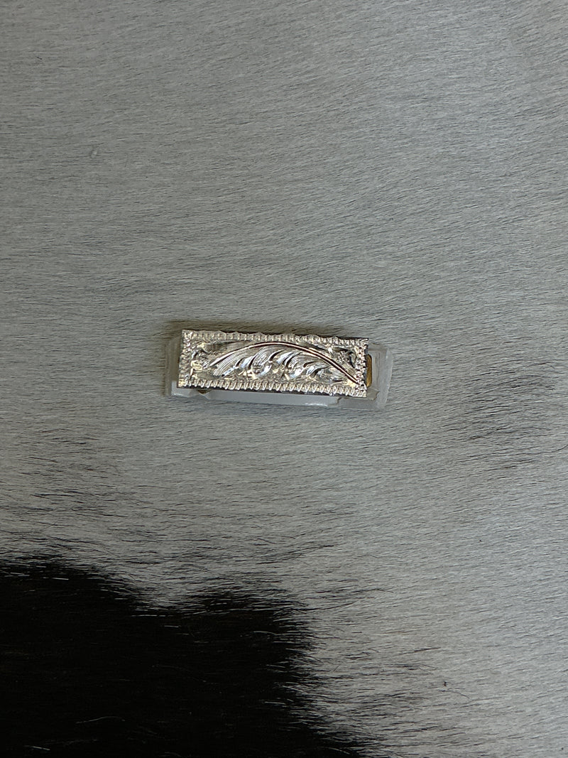 Sterling Silver Bolt Back Bar Concho