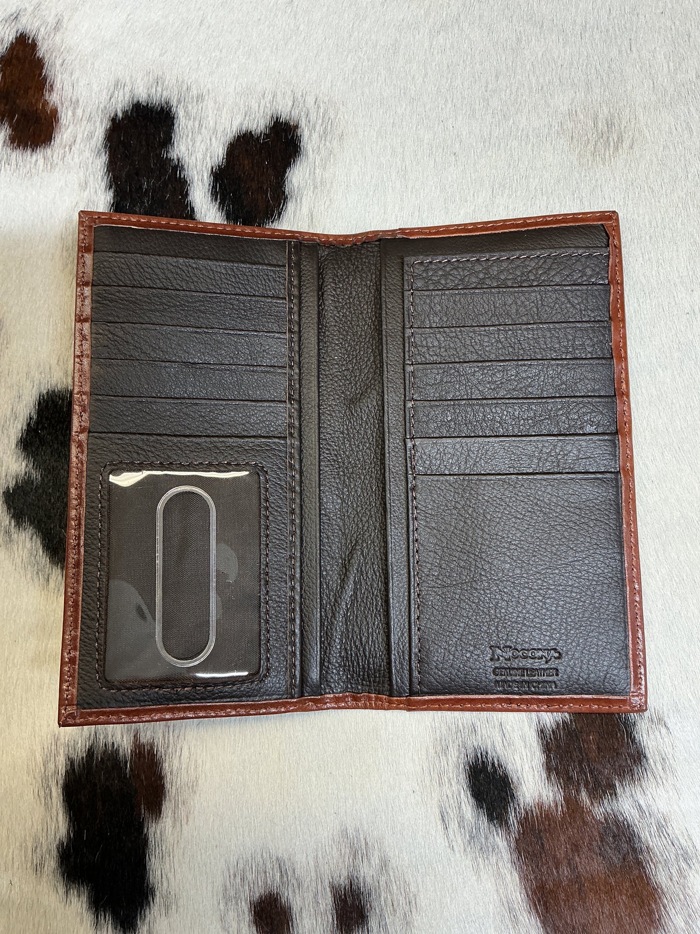 Floral Carved Checkbook Wallet