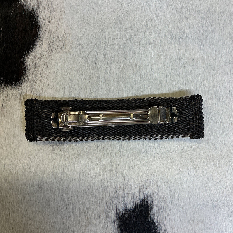 Hitched Horsehair Barrette Black w/Multi Color
