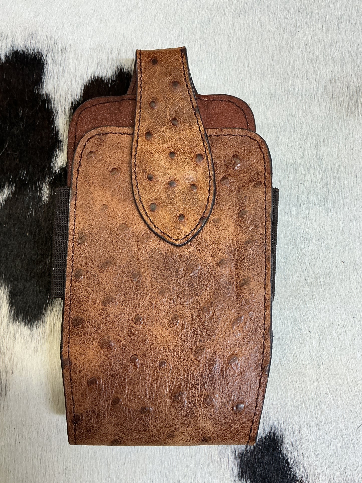 Ostrich Leather Cell Phone Case