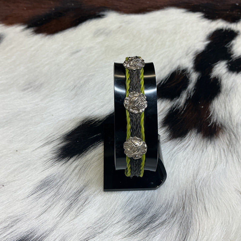 Braided Horsehair w/Conchos Bracelet