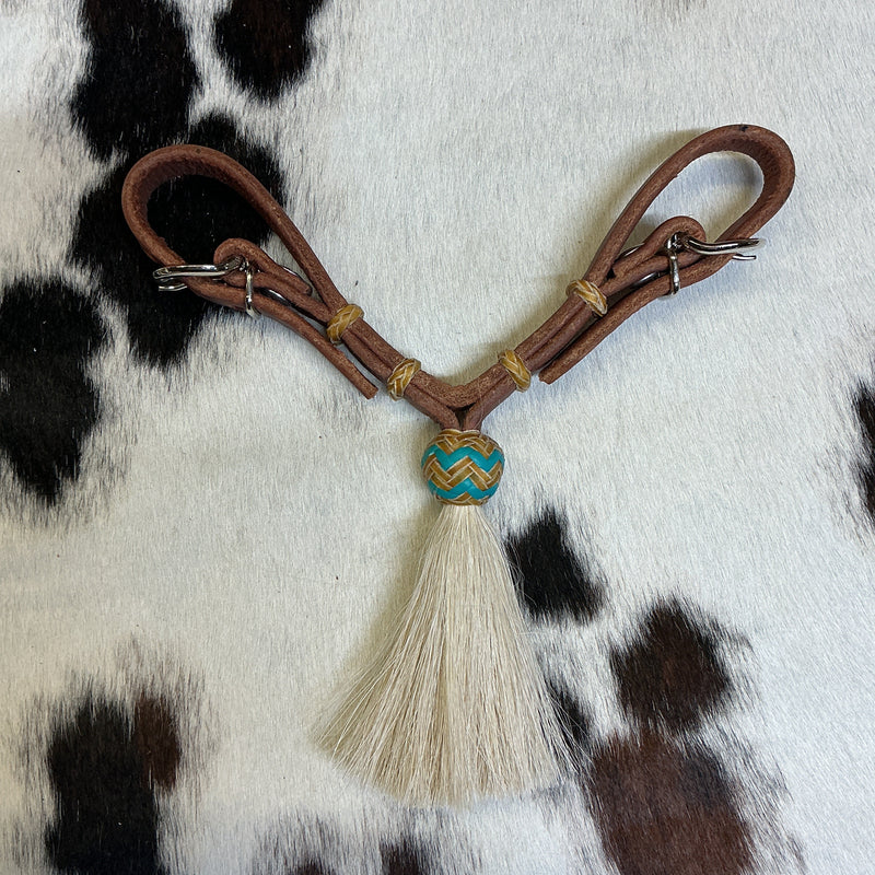Leather Vaquero Curb w/RH & Tassel