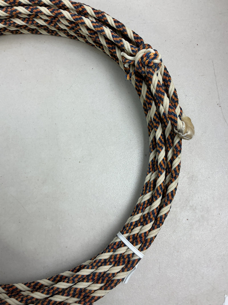5/16" 60' Waxed Cotton - Yellow, Blue & White