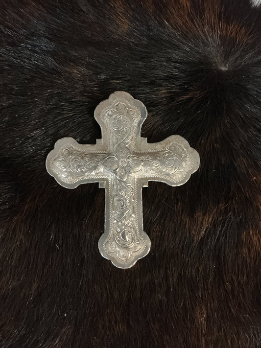 Sterling Silver Cross Ponytail/Braid Accessory