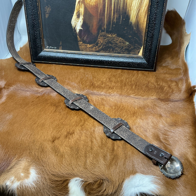 Vintage Solid Sterling Silver Concho Belt