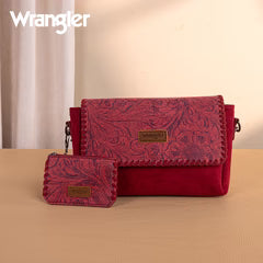 Wrangler Vintage Floral Printed Crossbody Bag with Small Pouch
