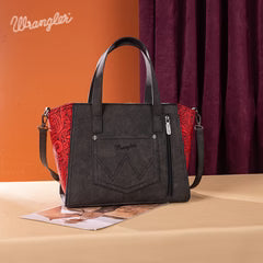 Wrangler Genuine Hair-On Cowhide Wide Tote/Crossbody