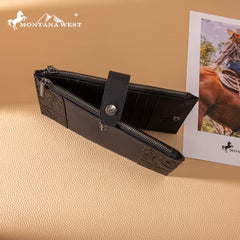 Montana West Genuine Leather Bi-Fold Wallet/Card Organizer