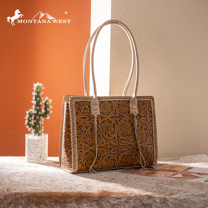 Montana West Tooled Concealed Carry Tote