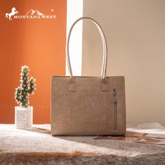 Montana West Tooled Concealed Carry Tote