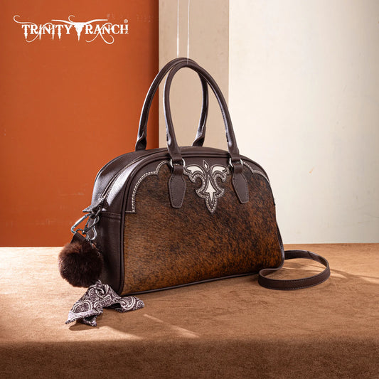 Trinity Ranch Genuine Cowhide Satchel/Crossbody