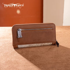 Trinity Ranch Hair-On Cowhide RFID Protected Wallet