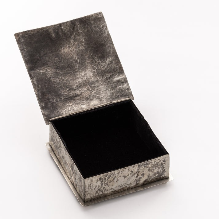 6X6 Square Box w/Cross & Turquoise