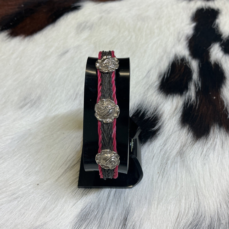 Braided Horsehair w/Conchos Bracelet