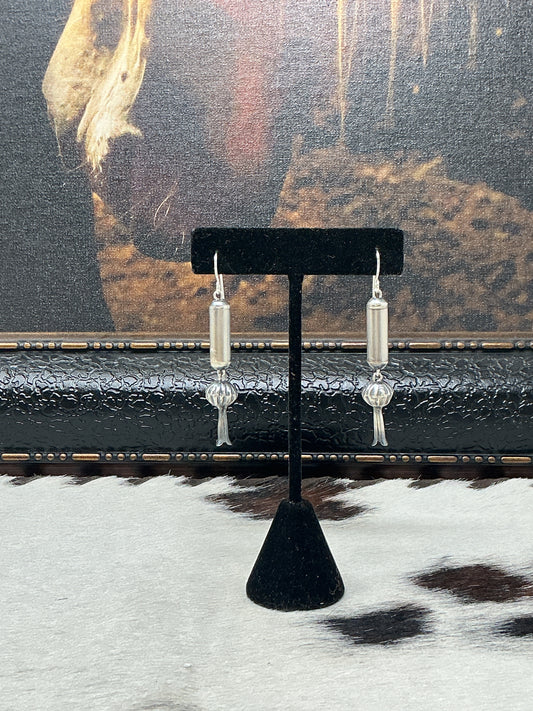 Dangle Barrel Blossom Earrings