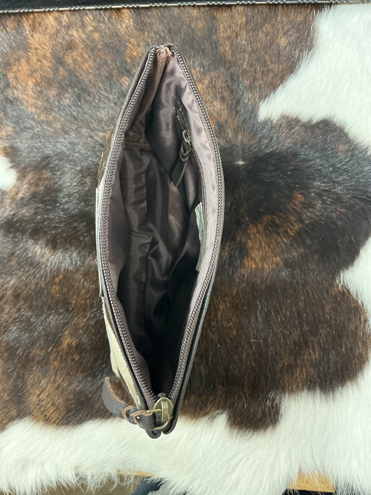 Cowhide Makeup Bag