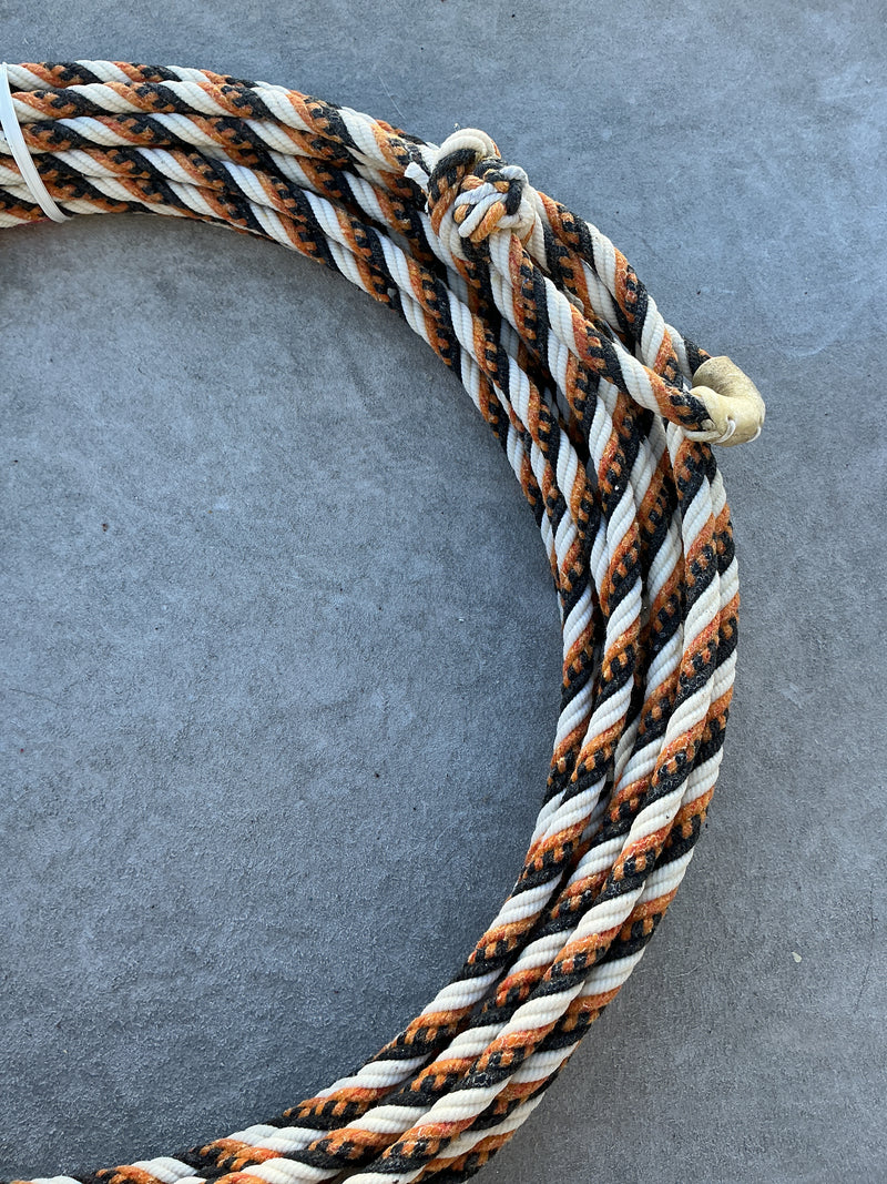 5/16" 60' Waxed Cotton - Yellow, Black & White