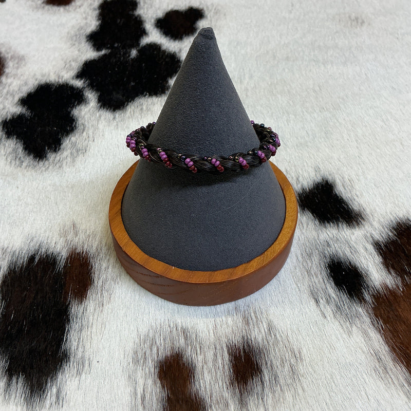 Braided Horsehair Bracelet w/Beads