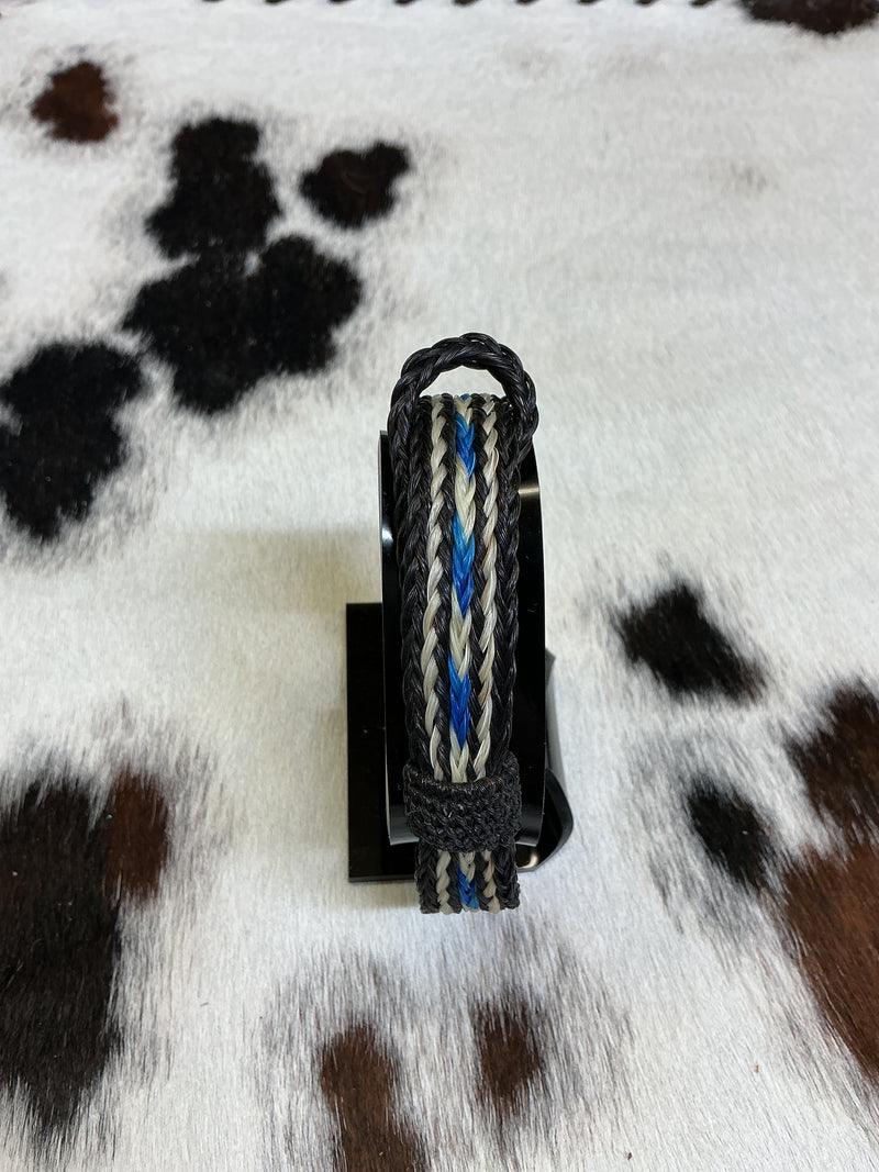 Adjustable Wide Braided Horsehair Bracelet
