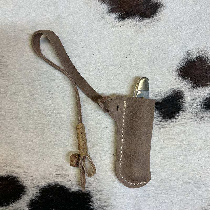 Small Buckaroo Knife Sheath w/Razoo Button