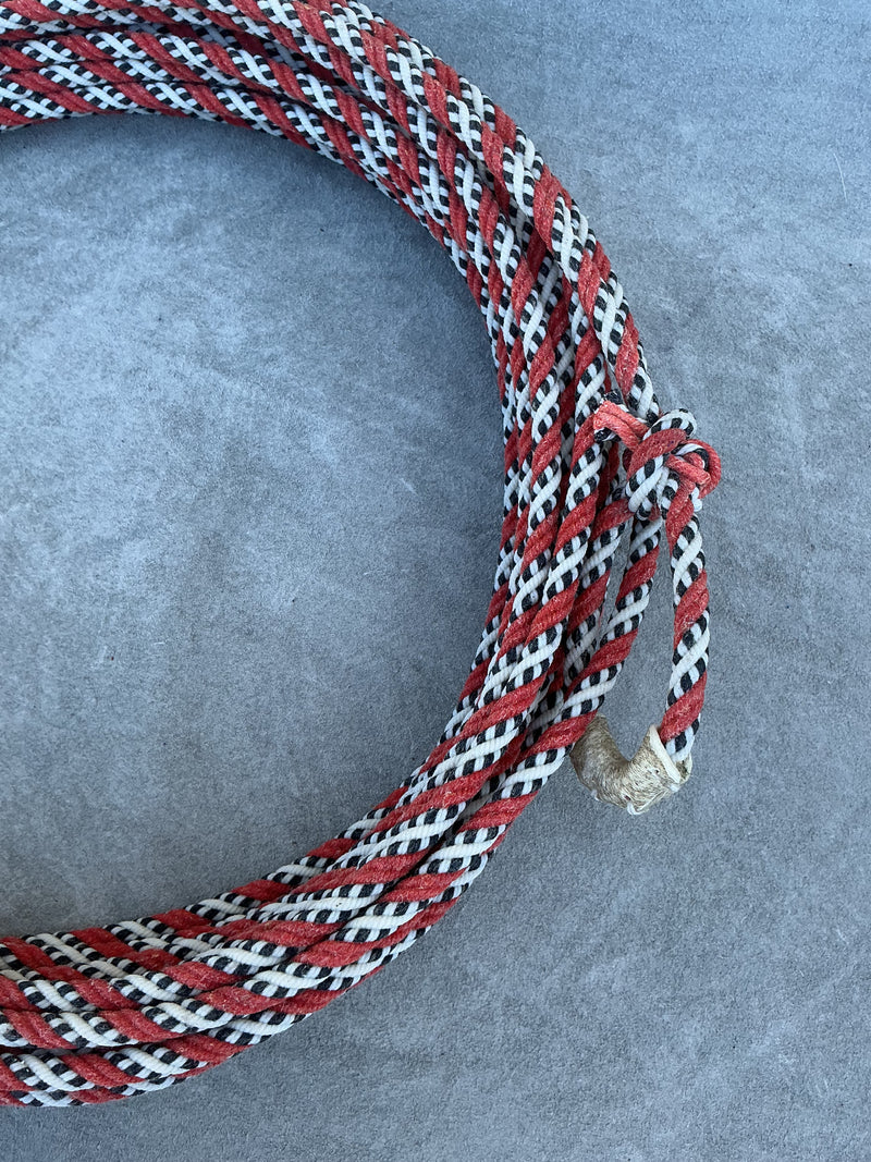 5/16" 60' Waxed Cotton - Orange, Black & White