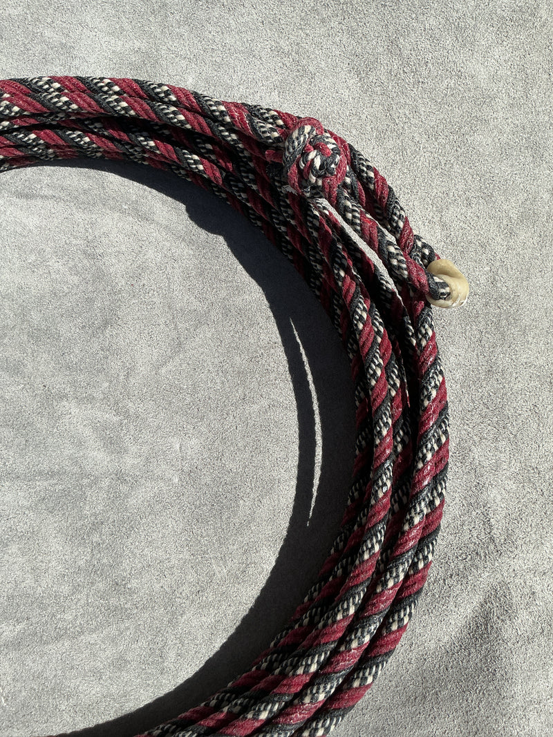 5/16" 60' Waxed Cotton - Red, White & Black