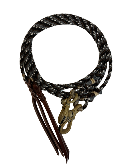 Alpaca Split Rein W/Rawhide Connectors