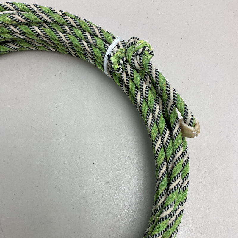 5/16" 60' Waxed Cotton - Green, Black & White