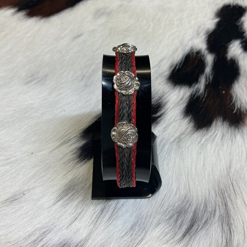 Braided Horsehair w/Conchos Bracelet