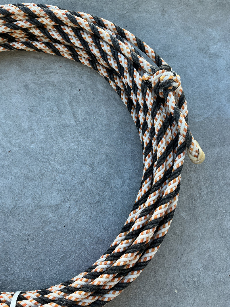 5/16" 60' Waxed Cotton - Yellow, Black & White