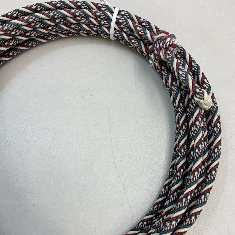 5/16" 60' Waxed Cotton - Red, Blue & White