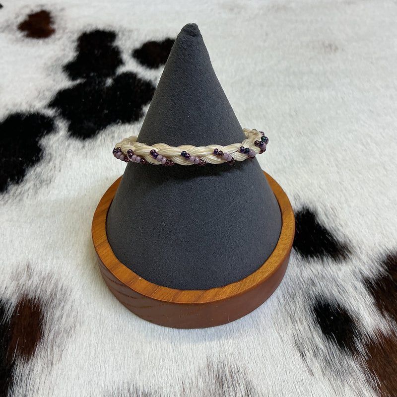Braided Horsehair Bracelet w/Beads