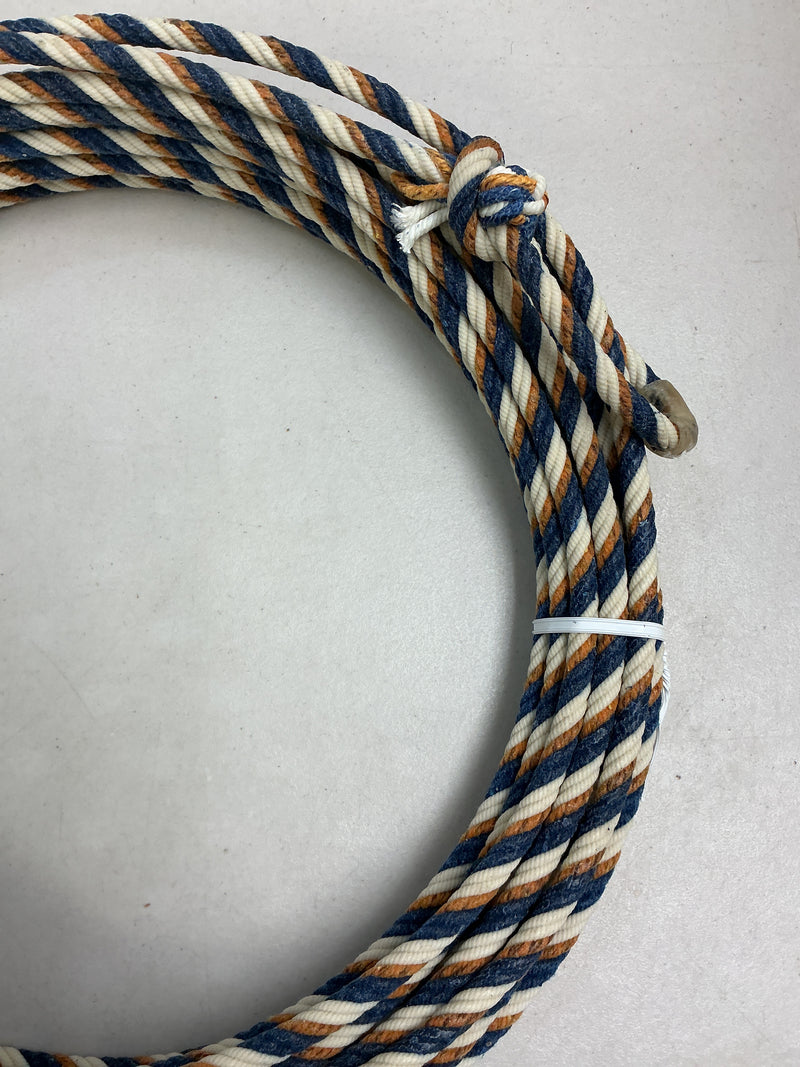 5/16" 60' Waxed Cotton - Yellow, Blue & White