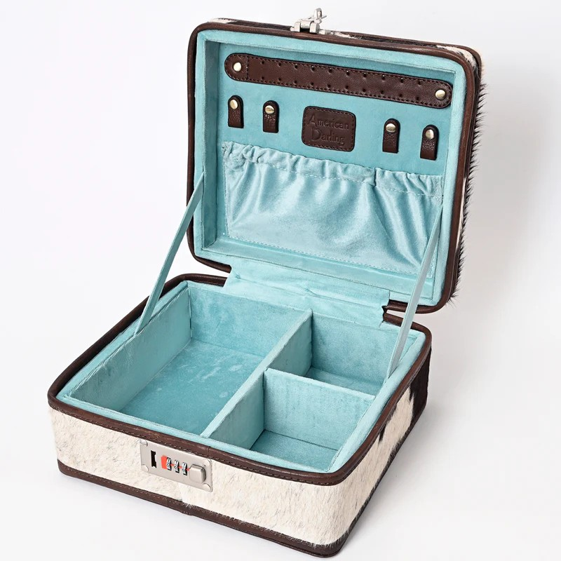 Hair On Hide Locking Jewelry Case