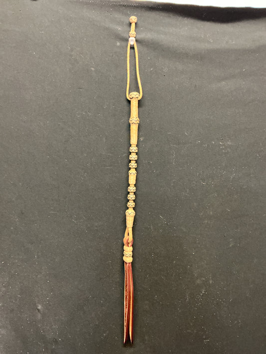 54 Plait 15" Accented Rawhide Quirt