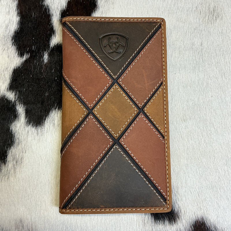 Patchwork Leather Checkbook Wallet