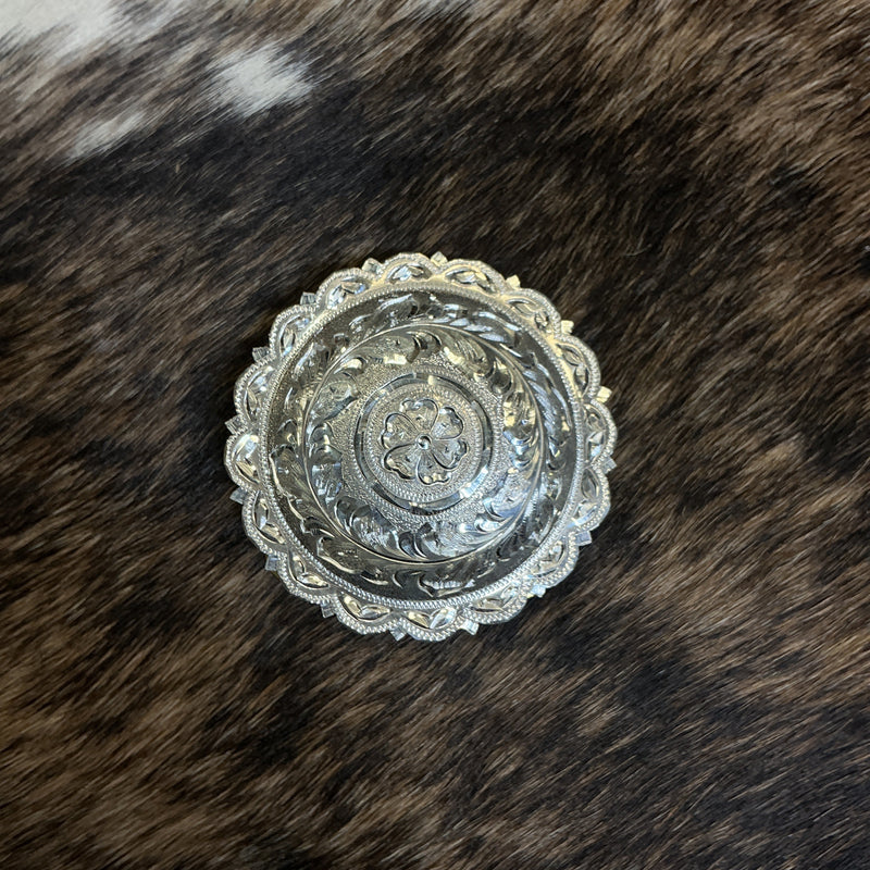 Sterling Silver 2 3/4" Chicago Screw Concho