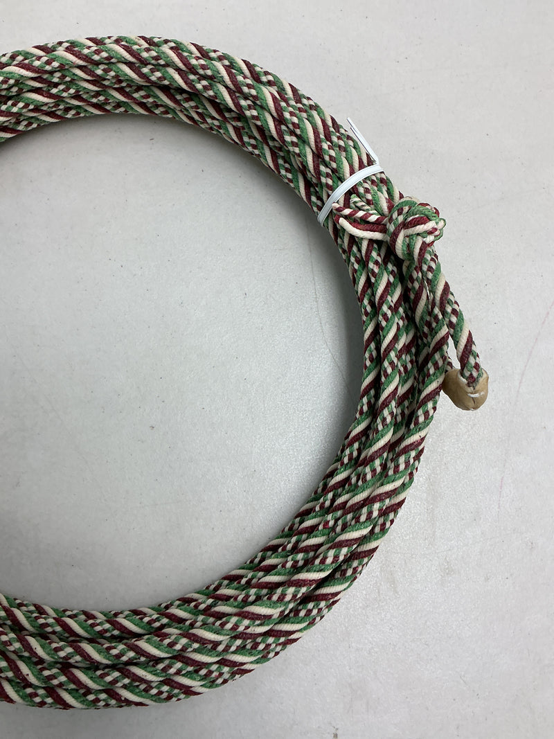 5/16" 60' Waxed Cotton - Red, Green & White