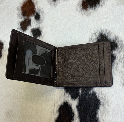 Leather Wallet w/Money Clip