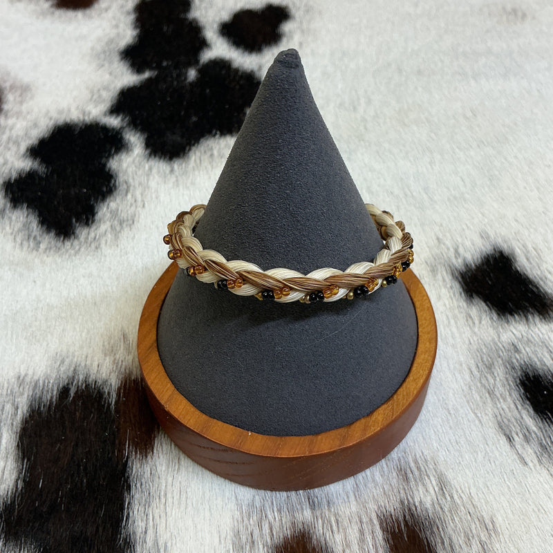Braided Horsehair Bracelet w/Beads