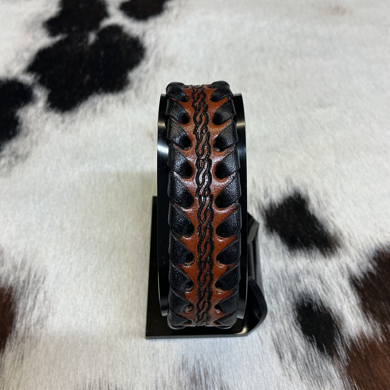 Leather Laced Bracelet
