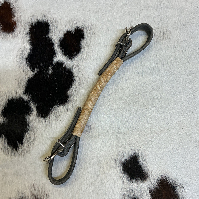 Black Double Buckle Curb w/Rawhide