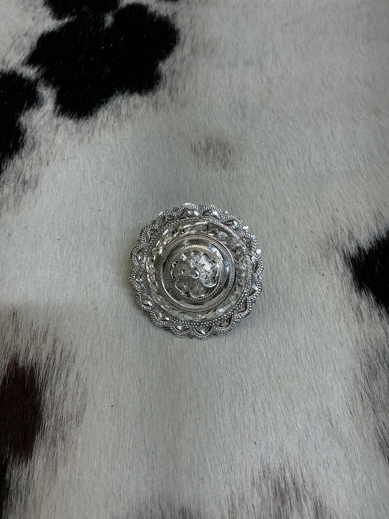 Sterling Silver 5/8" Concho Buckle