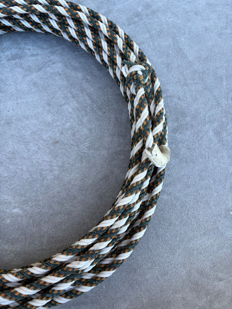 5/16" 60' Waxed Cotton - Yellow, Green & White