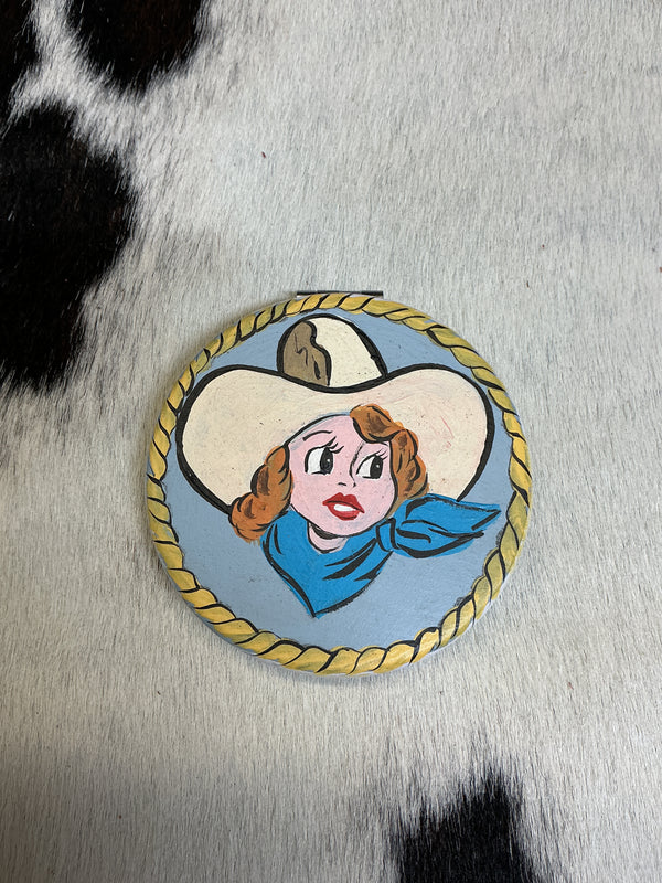 Hand Painted Mirror Compact