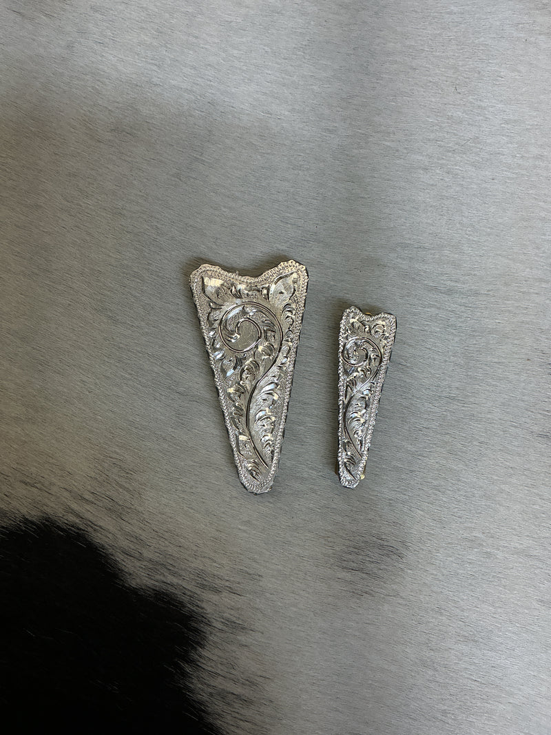 Sterling Silver Bolt Back Ear Arrow Concho