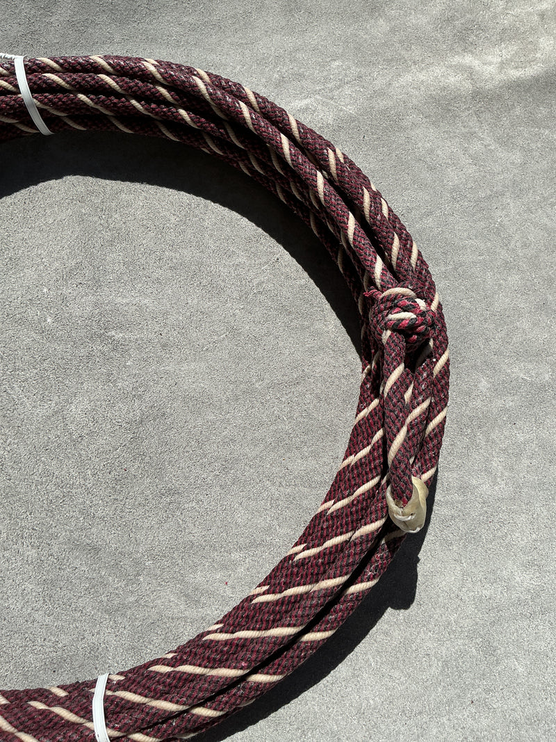 5/16" 60' Waxed Cotton - Red, White & Black