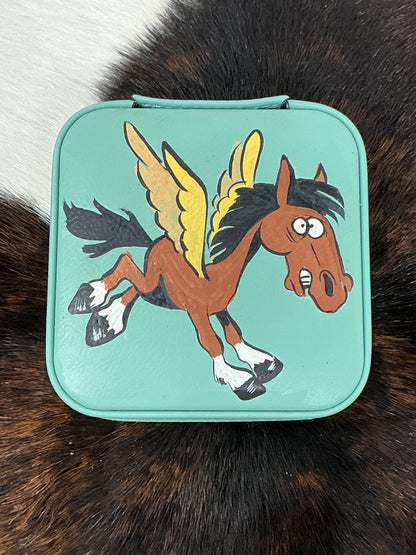 Hand Painted Jewelry Case Small Square