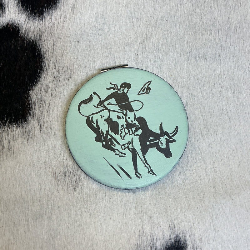 Hand Painted Compact Mirror