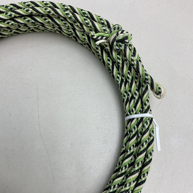 5/16" 60' Waxed Cotton - Green, Black & White